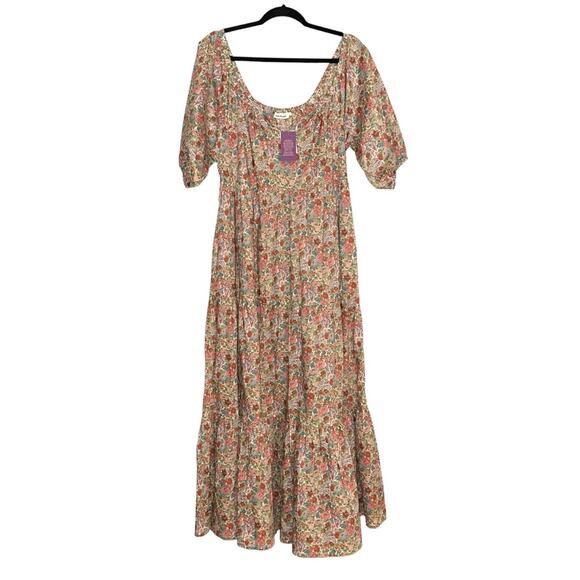 NWT Roller Rabbit Liberty Fabric Agnese Elysian Day Floral Midi Dress MEDIUM - Picture 3 of 8